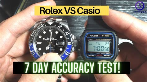 rolex vs casio watch accuracy